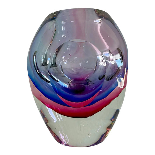 Flavio Poli Seguso Sommerso Murano Vase