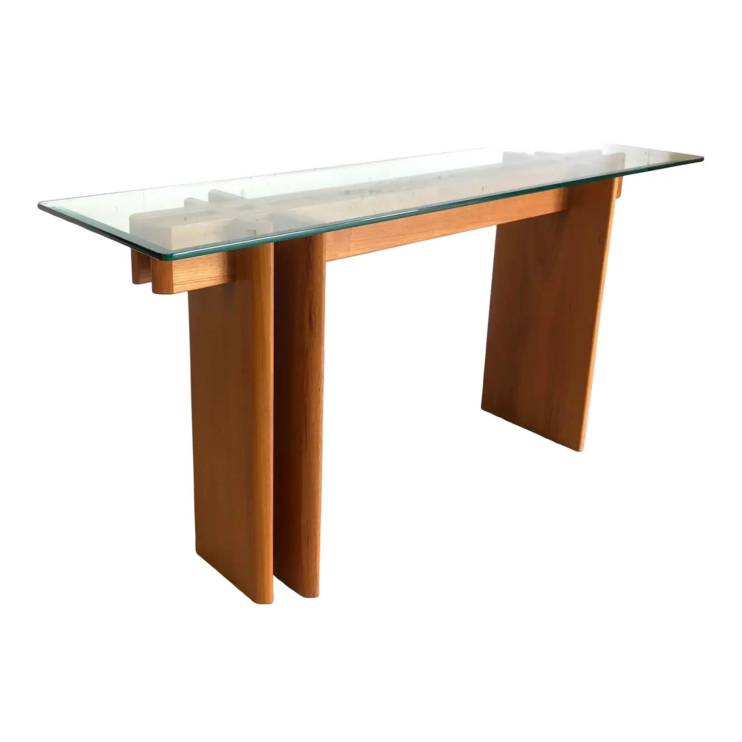 Mid 20th Century Gustav Gaarde Trakanten Mid-Century Modern Teak and Beveled Glass Console