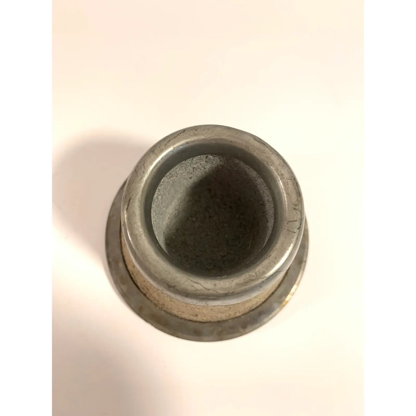 Mid 20th Century Italian Pewter & Stone Match Holder Striker