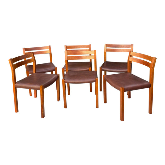 Mid 20th Century Mid-Century Model 401 Dining Chairs by j.l. Moller - Set of 6