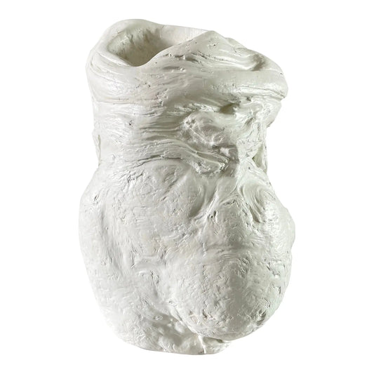 Mid 20th Century Painted Wood Burl Sculptural Vessel