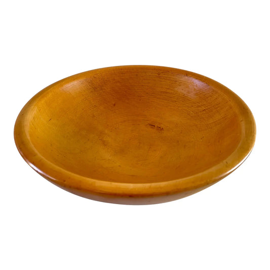 Mid 20th Century Parrish Chicago Turned Solid Maple Wood Dough Bowl
