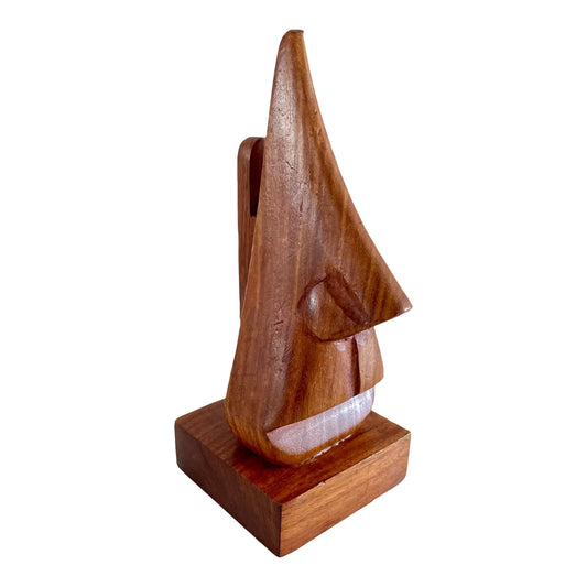 Mid 20th Century Teak Exotic Wood Glasses Stand Display