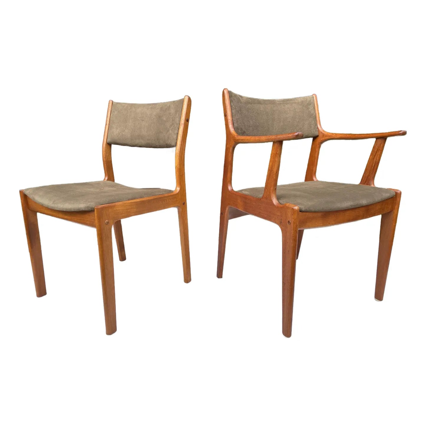 Mid Century Danish Modern Teak Chairs - A Pair