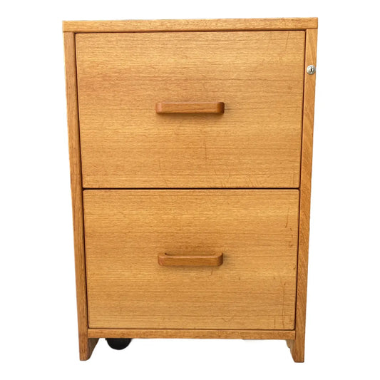 Mid-Century Danish Teak 2-Drawer Mobile File Cabinet by Jesper Furniture