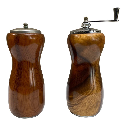 Mid-Century Hardwood Salt & Pepper Shakers- a Pair