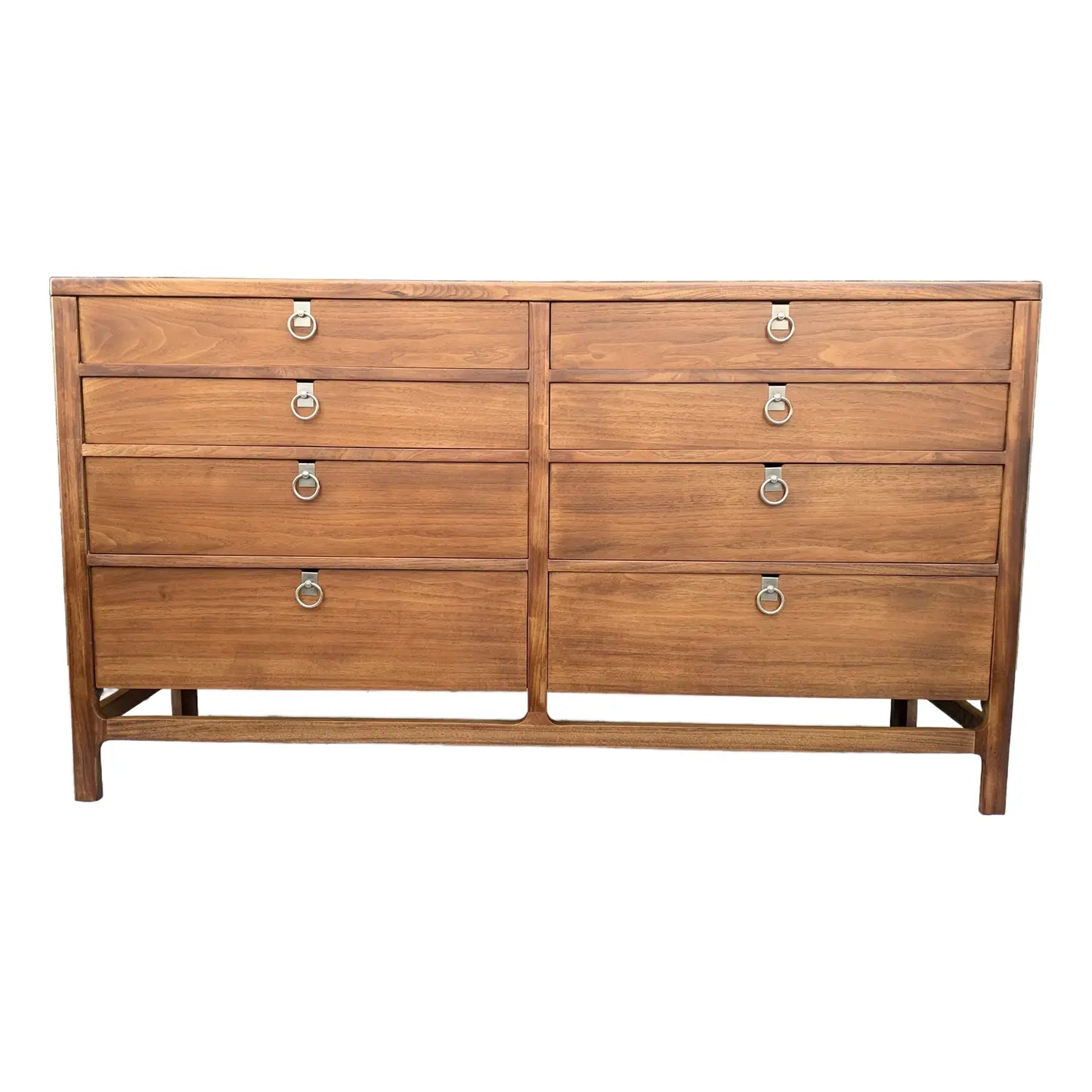 Mid-Century Modern Eight-Drawer Dresser With Mirror by Drexel