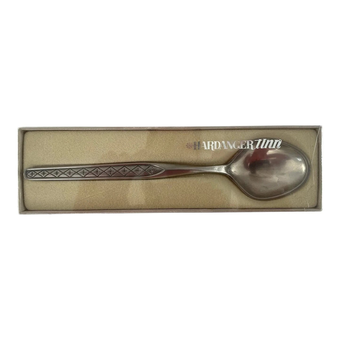 Mid-Century Modern Hardanger, Norway, Pewter Starburst Serving Spoon