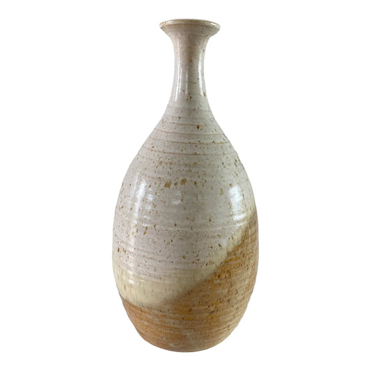 Mid-Century Signed Studio Ceramic Bottle Form Vase