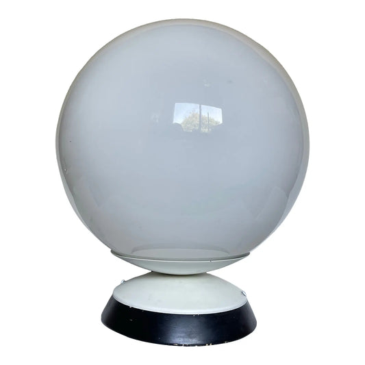 Mid-Century Space Age Opaline Glass Orb Table Lamp