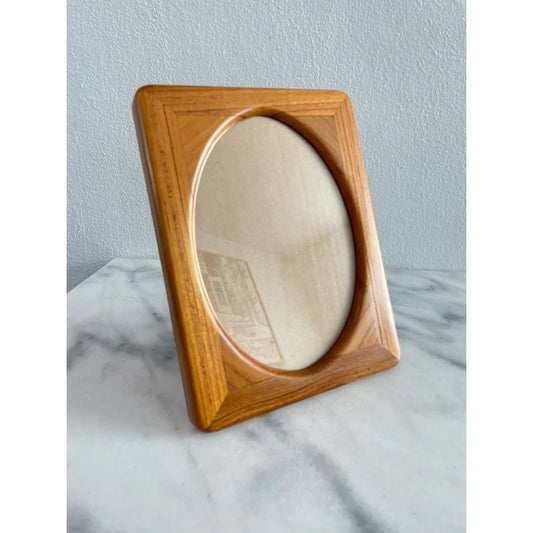 Solid Teak Wood Wall or Tabletop Picture Frame