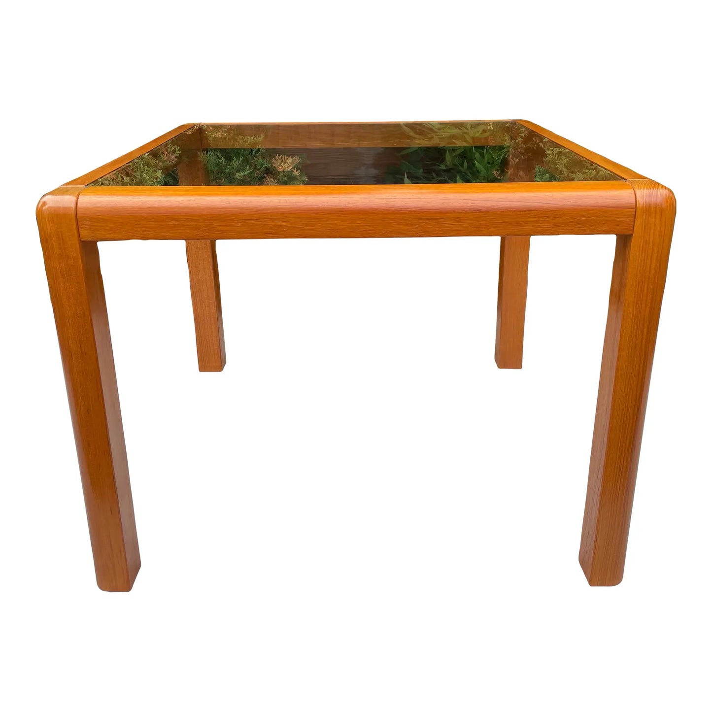 Trioh-Mobler Teak & Glass Side Table Danish Modern, C. 1960s