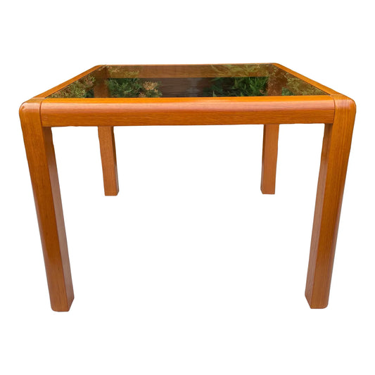 Trioh-Mobler Teak & Glass Side Table Danish Modern, C. 1960s