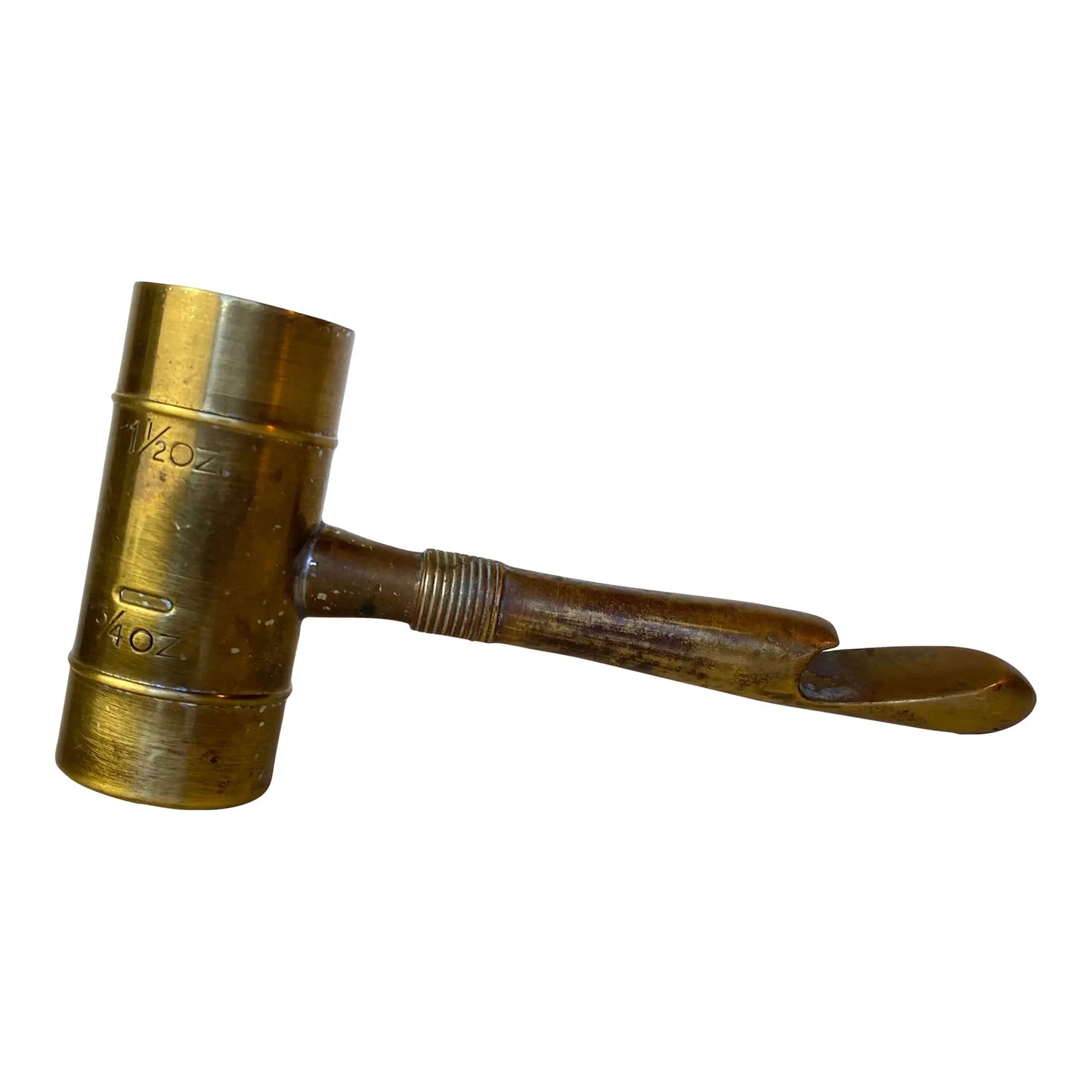 Vintage Chase Usa Art Deco Brass Jigger With Bottle Opener