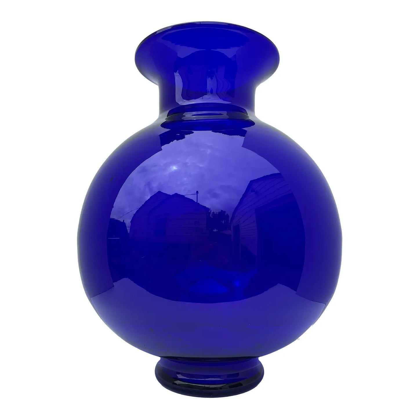 Vintage Large Cobalt Blue Hand Blown Glass Vase Glassware for Tiara Exclusives