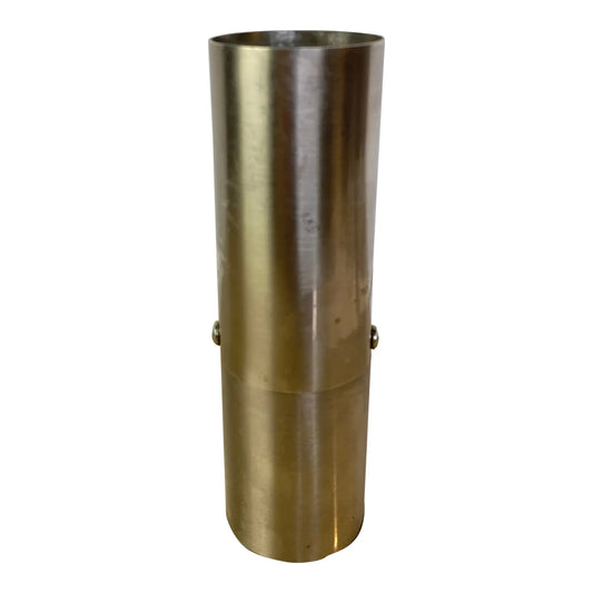 Vintage Mid-Century Modern Brushed Metal Cylinder Accent Uplight Lamp