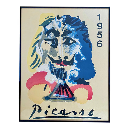 Vintage Pablo Picasso "Portraits Imaginaires" Musketeer Lithograph Poster