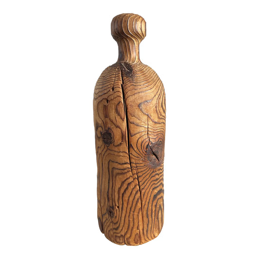 Vintage Robert Cumpston Handmade Wood Rustic Weedpot Bottle Form