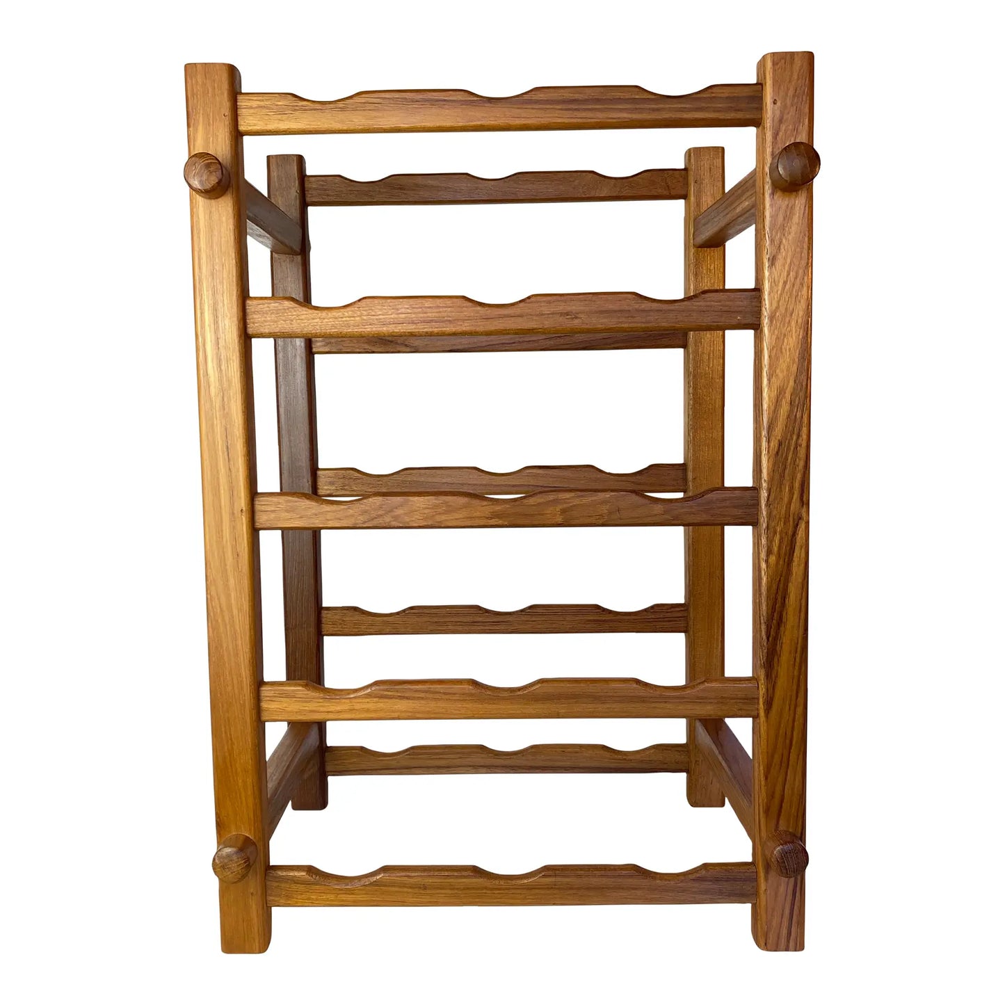 Vintage Winsome Wood Teak Wine Rack, Danish Modern Style