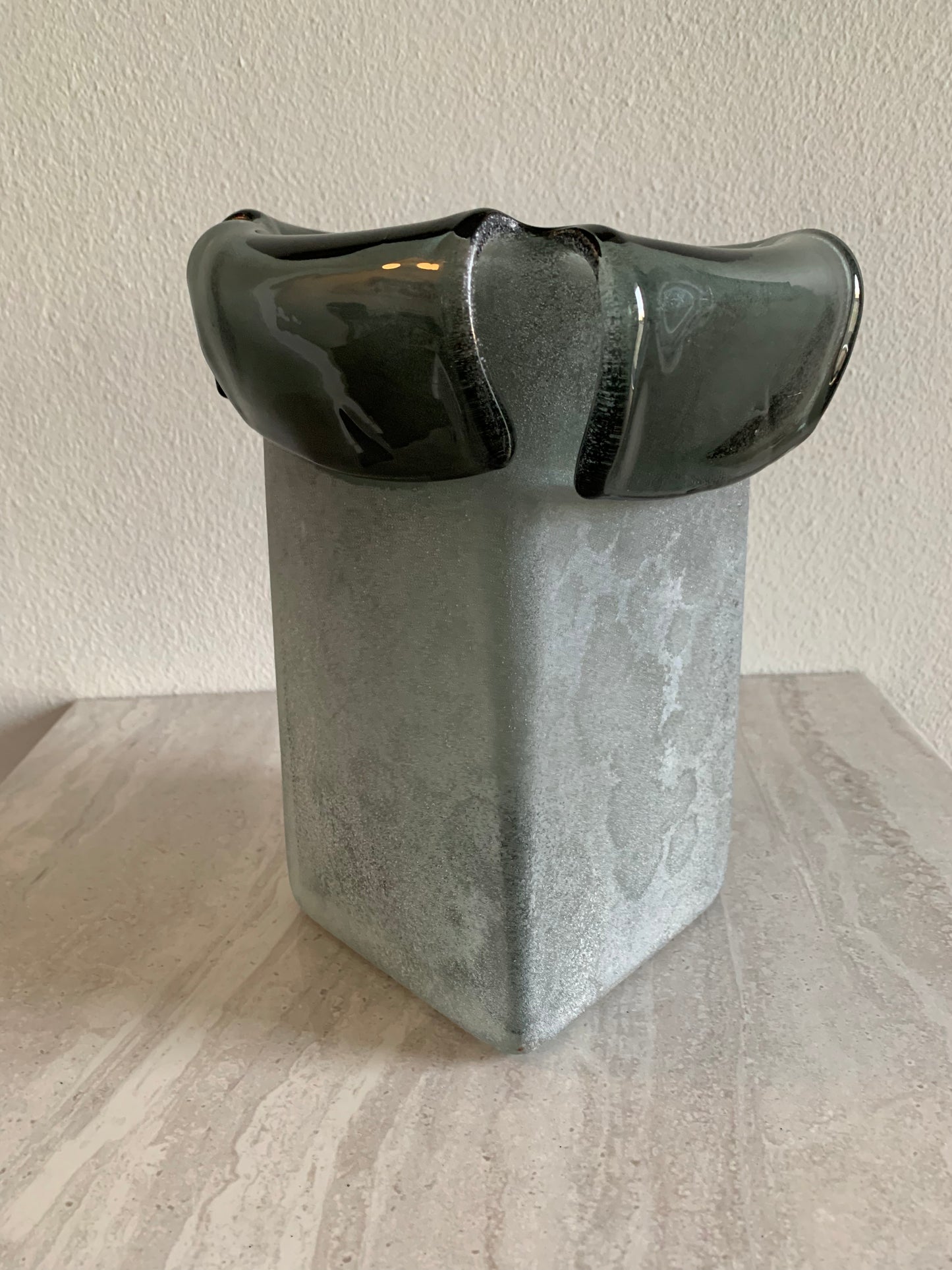 Studio Art Mouth Blown Glass Sculptural Vase