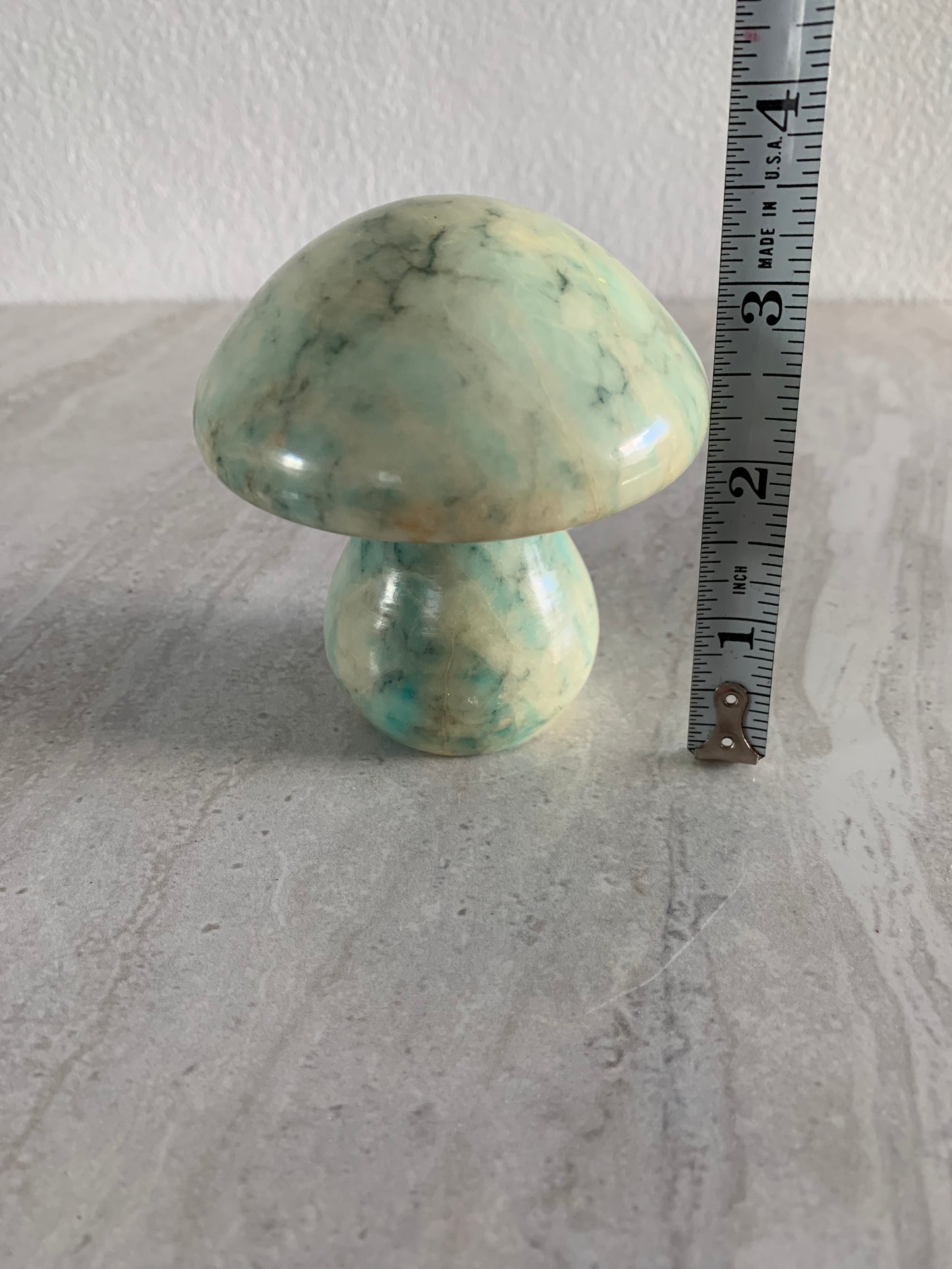 Italian Alabaster Marble Mushroom Paperweight Objet D’art