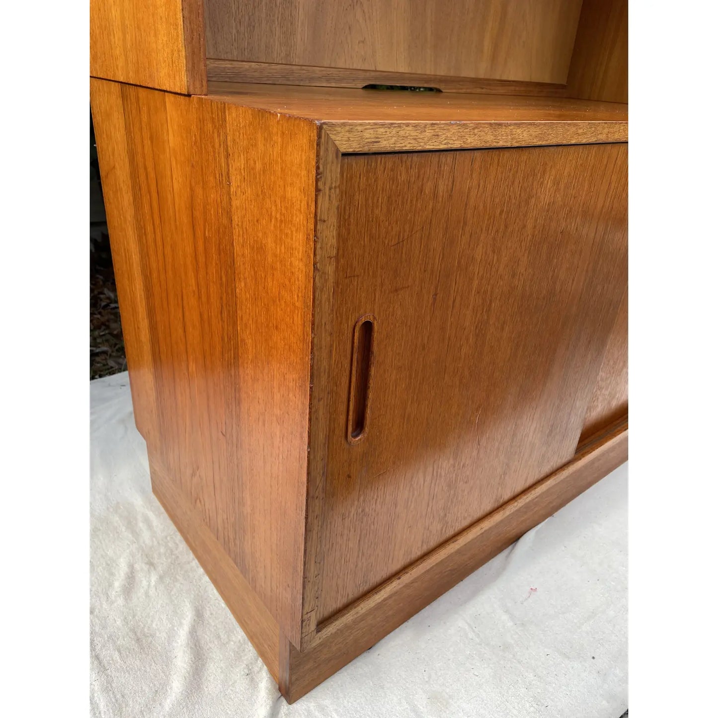 1960s Mid-Century Danish Modern Poul Hundevad Teak Buffet Hutch