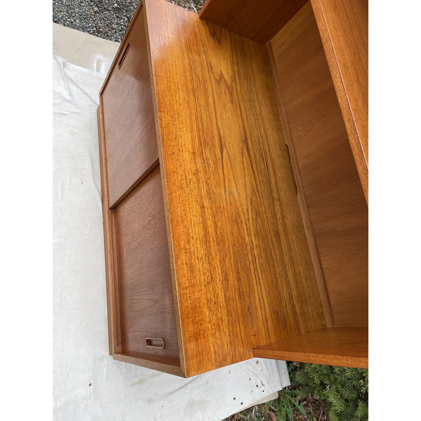 1960s Mid-Century Danish Modern Poul Hundevad Teak Buffet Hutch