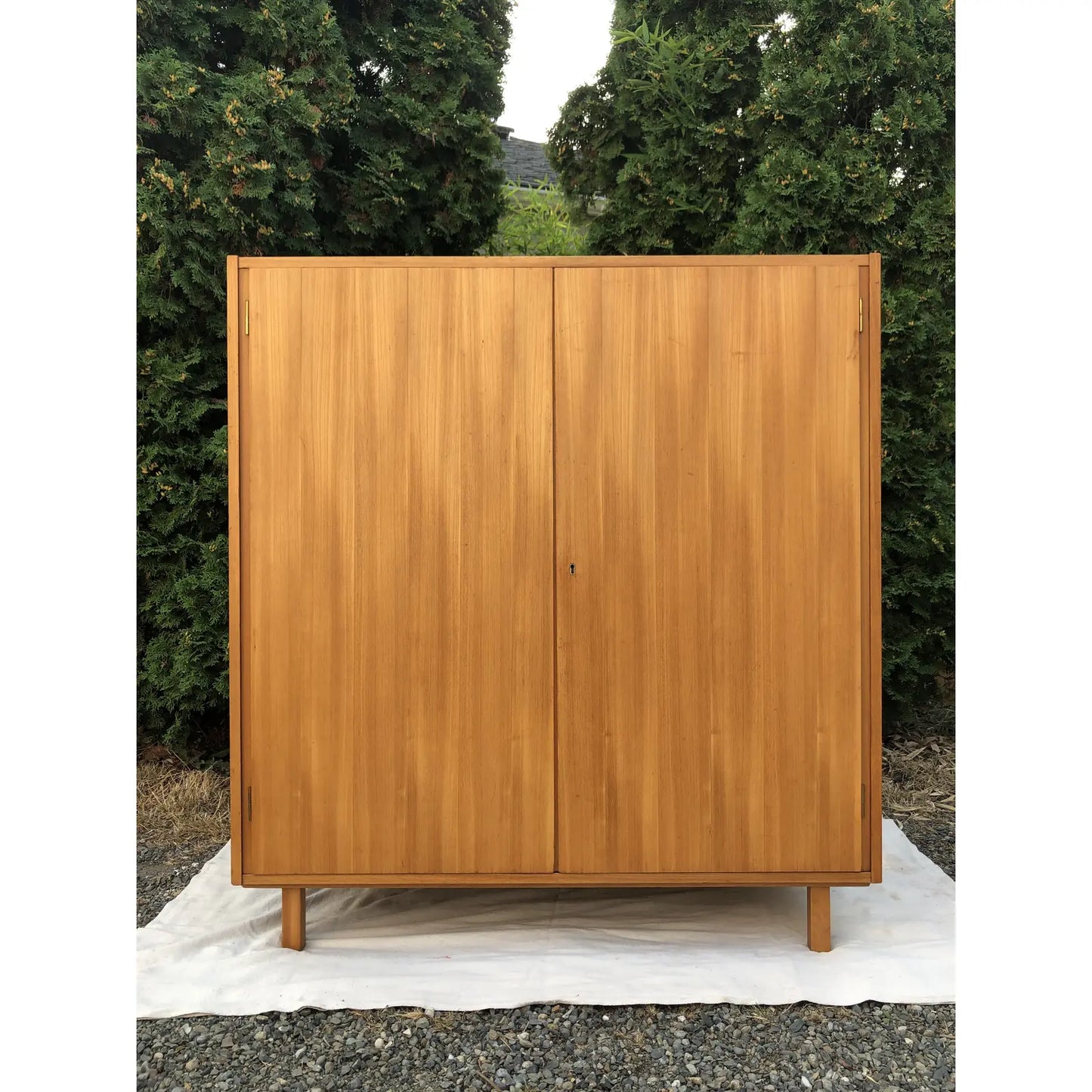 1960s Mid-Century Modern Oak Two-Door Cabinet