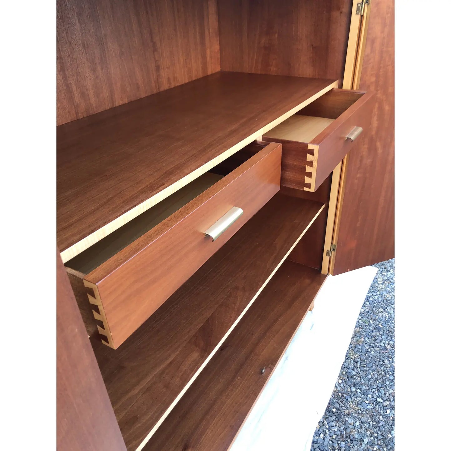 1960s Mid-Century Modern Oak Two-Door Cabinet