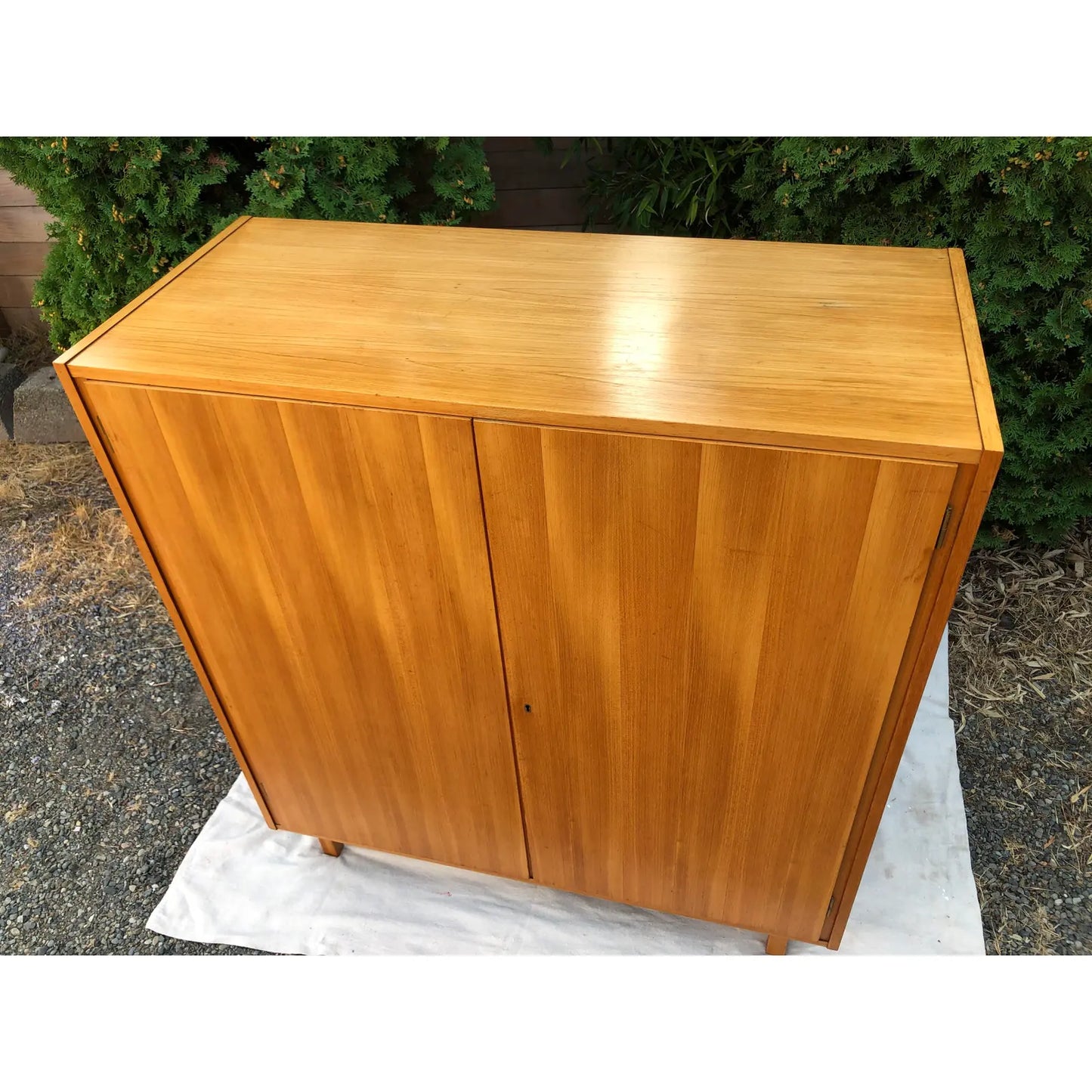 1960s Mid-Century Modern Oak Two-Door Cabinet