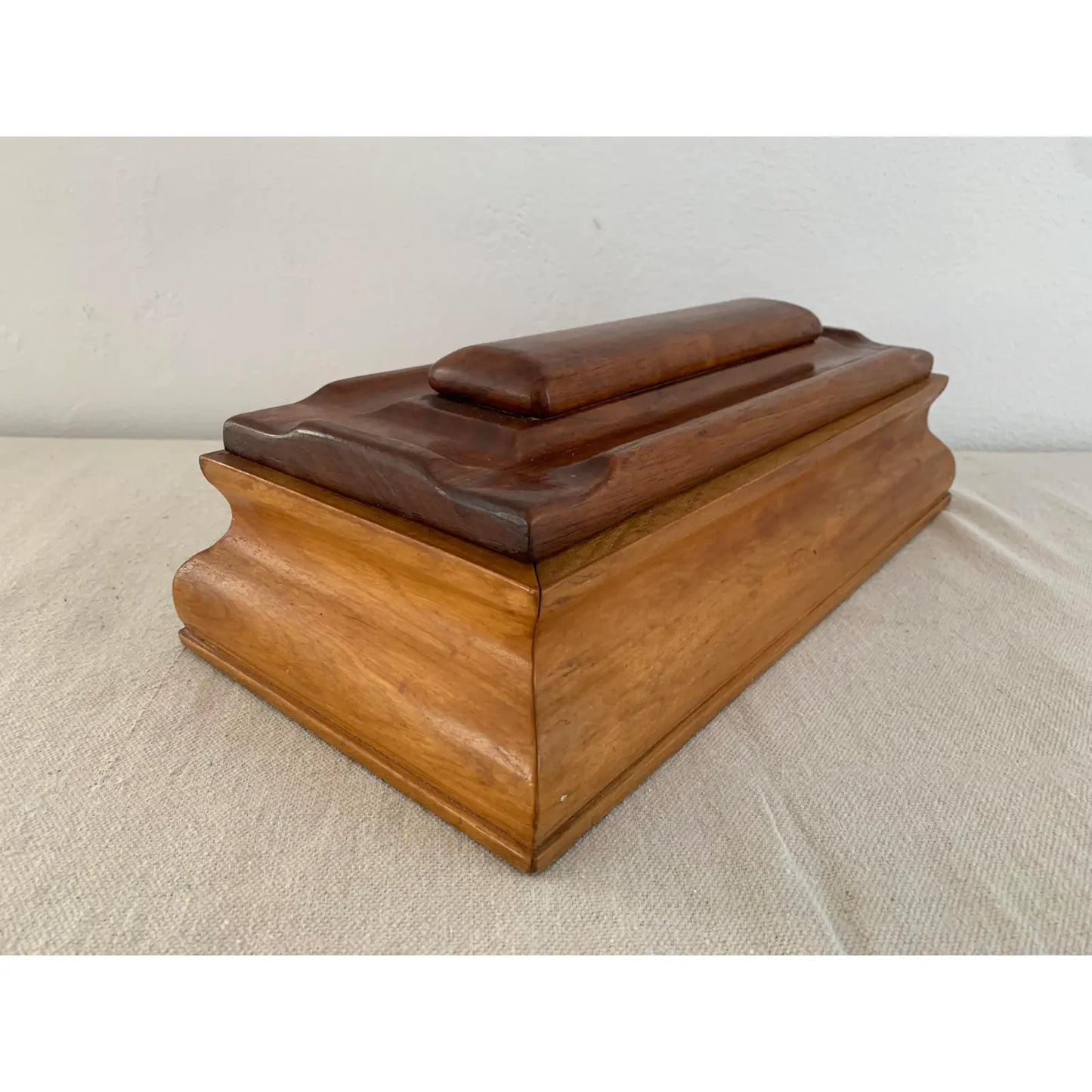 1970s Boho Style Hippie Wooden Stash Box