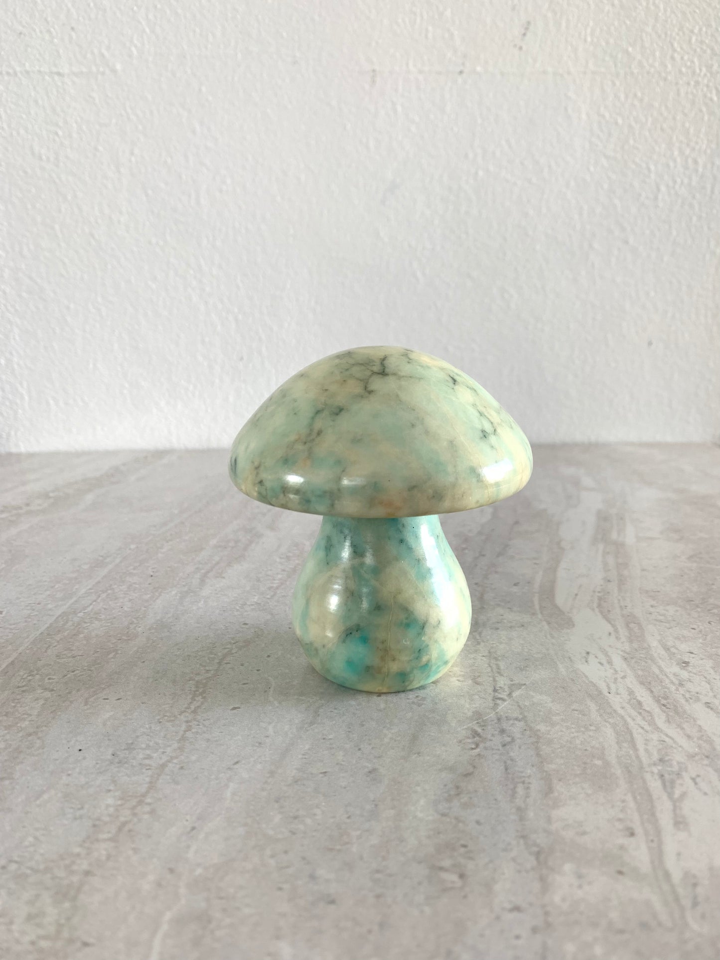 Italian Alabaster Marble Mushroom Paperweight Objet D’art
