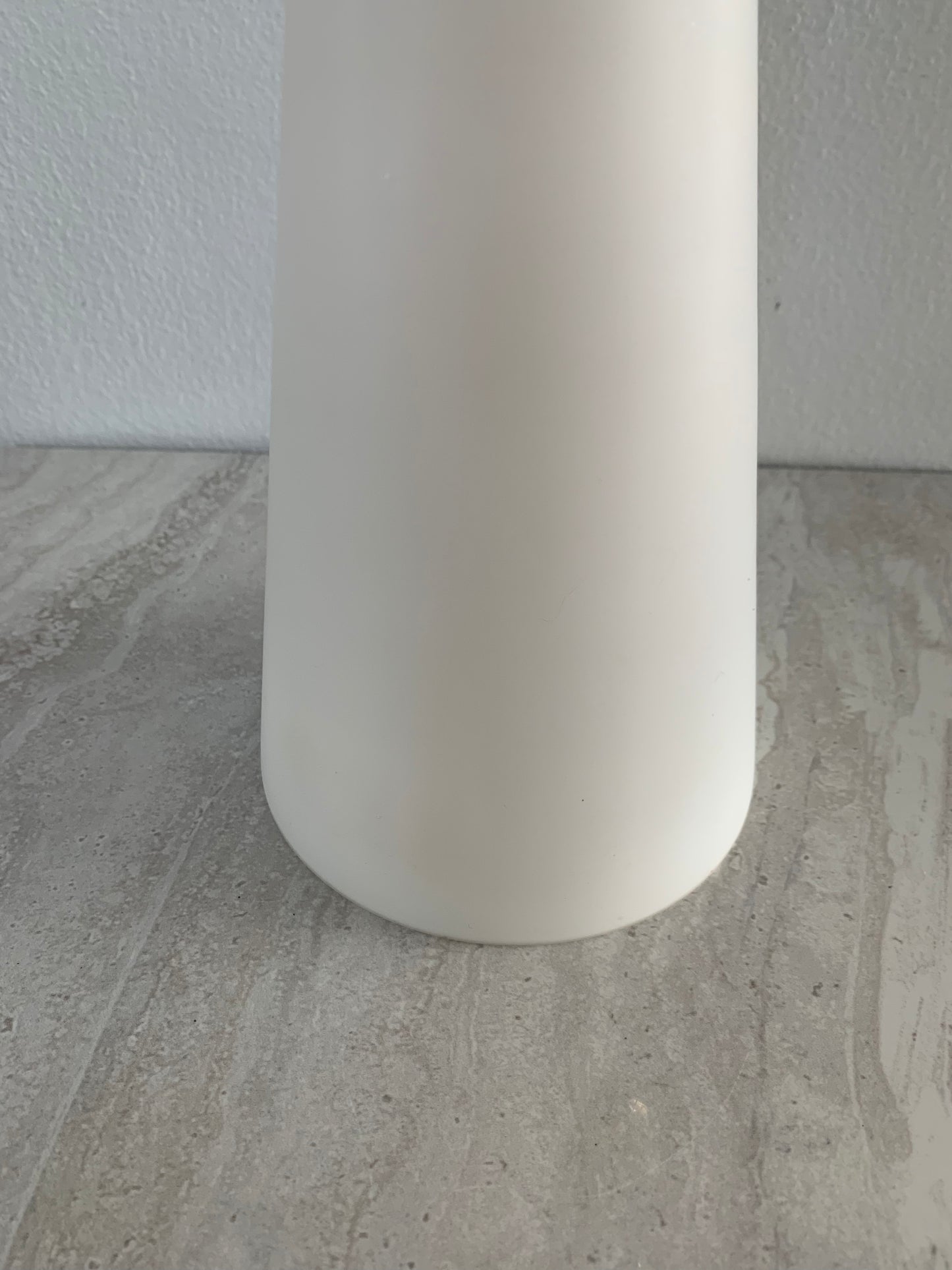 Holmegaard Danish Frosted Glass & Teak Cone Pendandt Light Fixture