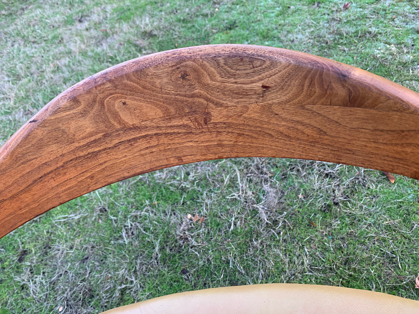 Mid-Century Modern Gunlocke Armchairs With Faux Leather Seat