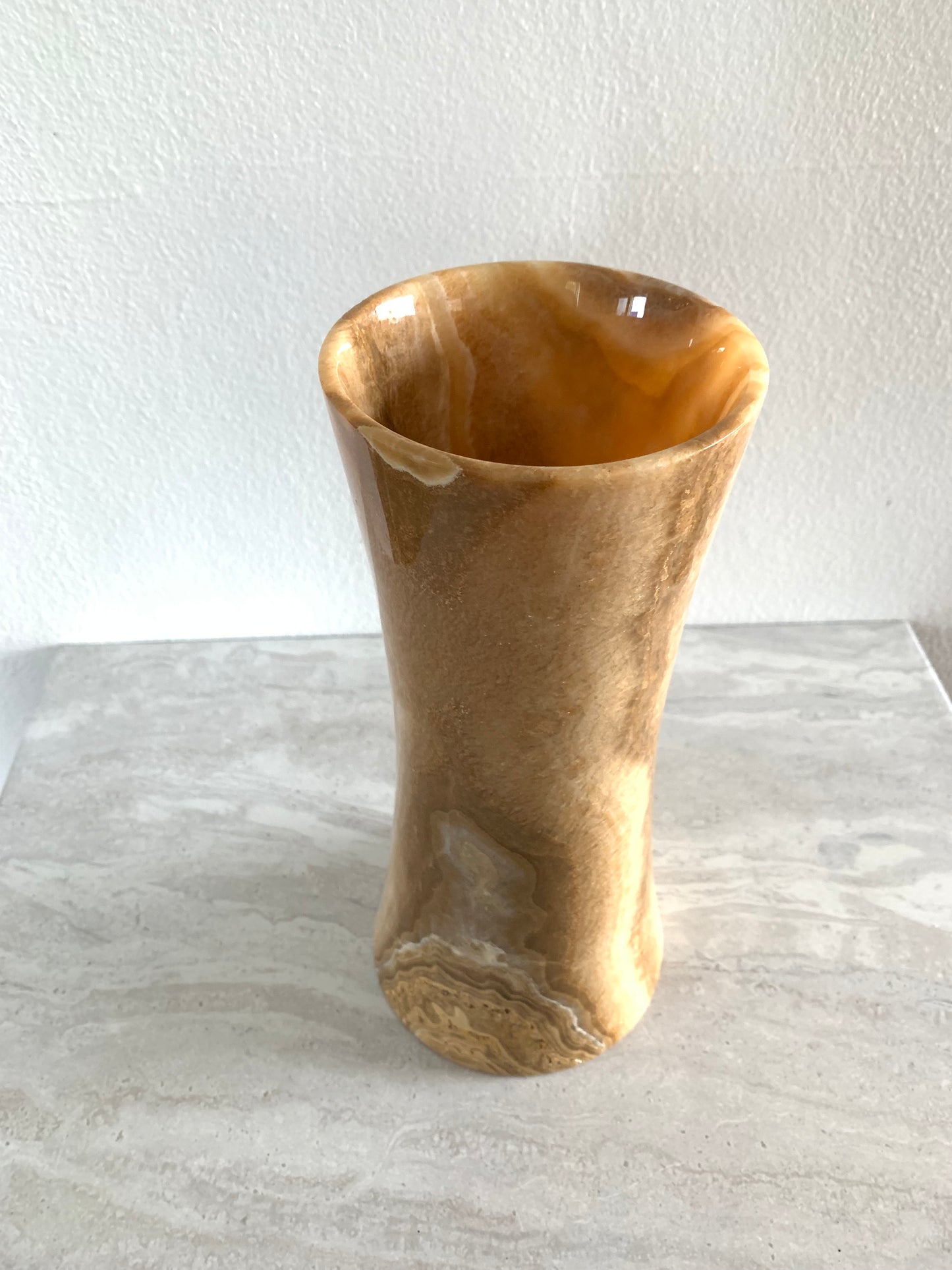 Neutral Onyx Marble Vase