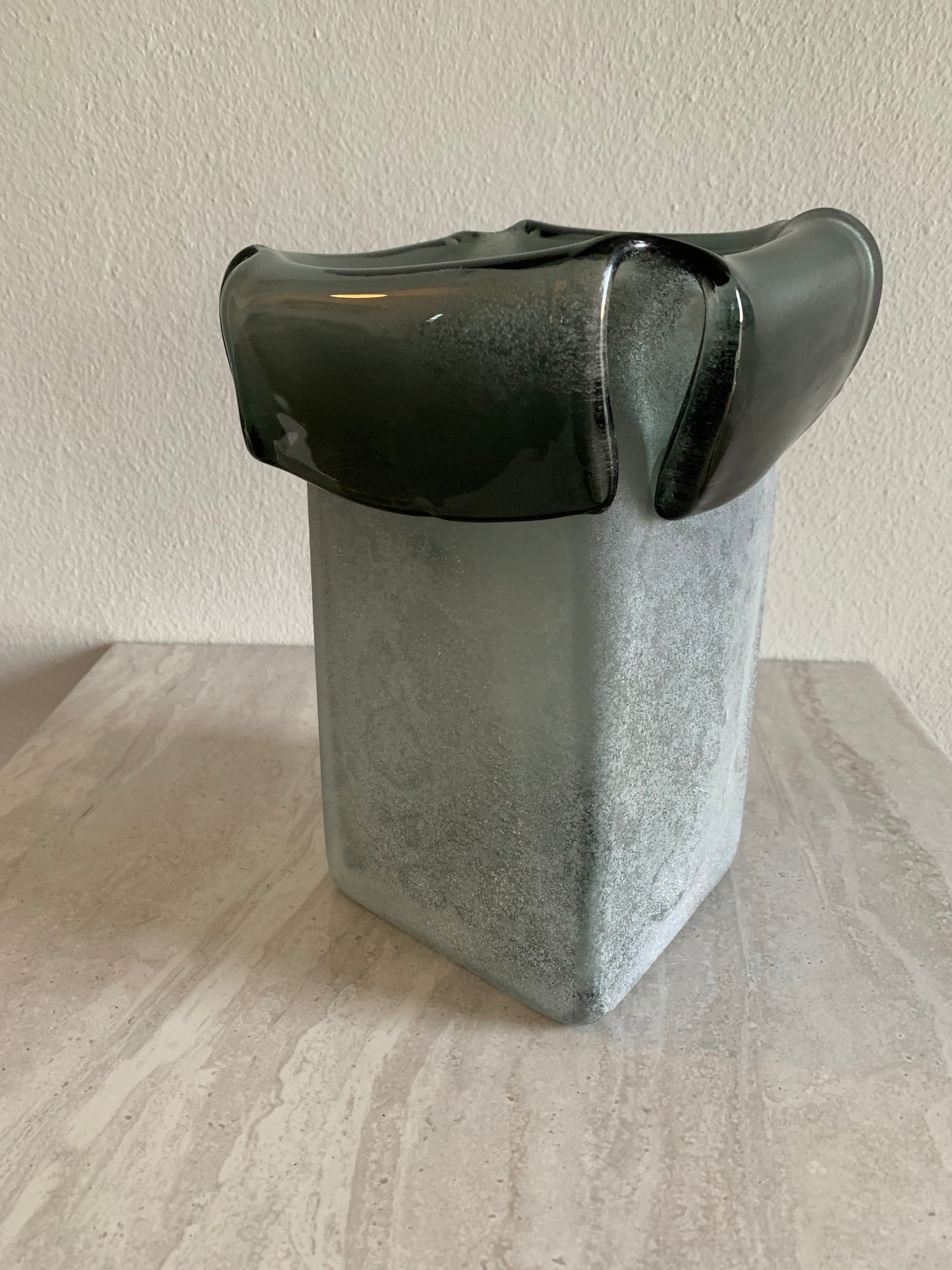 Studio Art Mouth Blown Glass Sculptural Vase