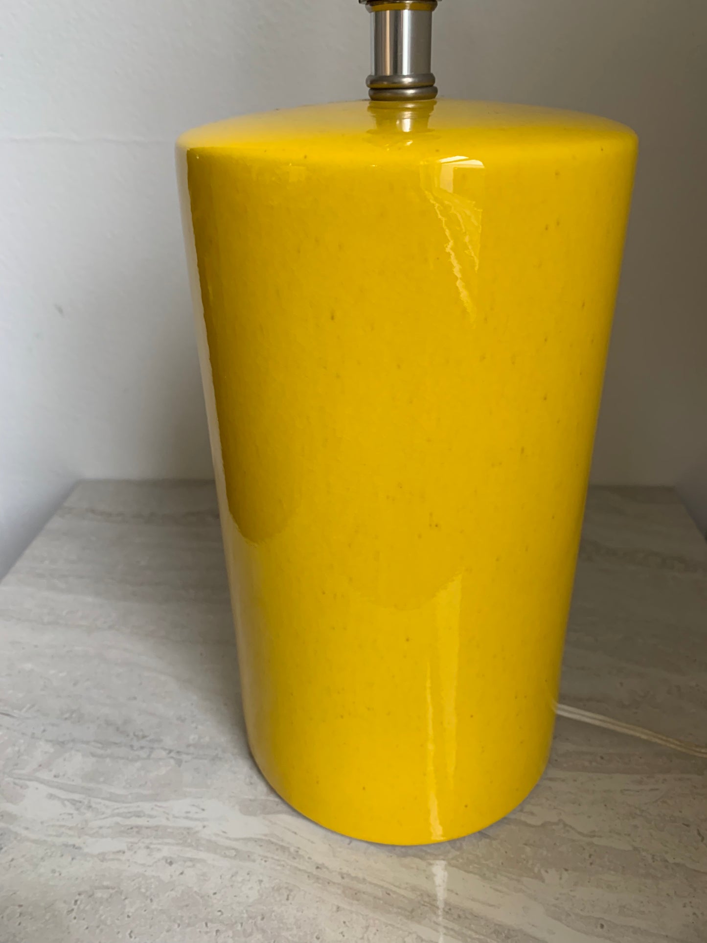 Mid-Century Modern Canary Yellow Ceramic Dual Setting Lamp
