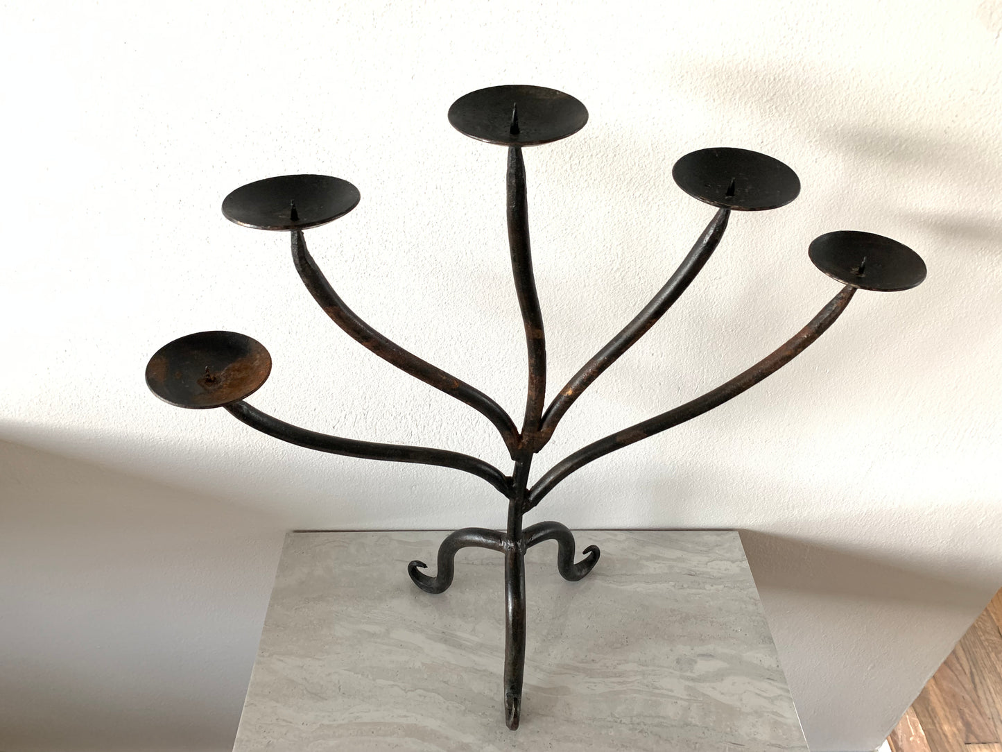 Rustic Mexican 5-Candle Candelabra