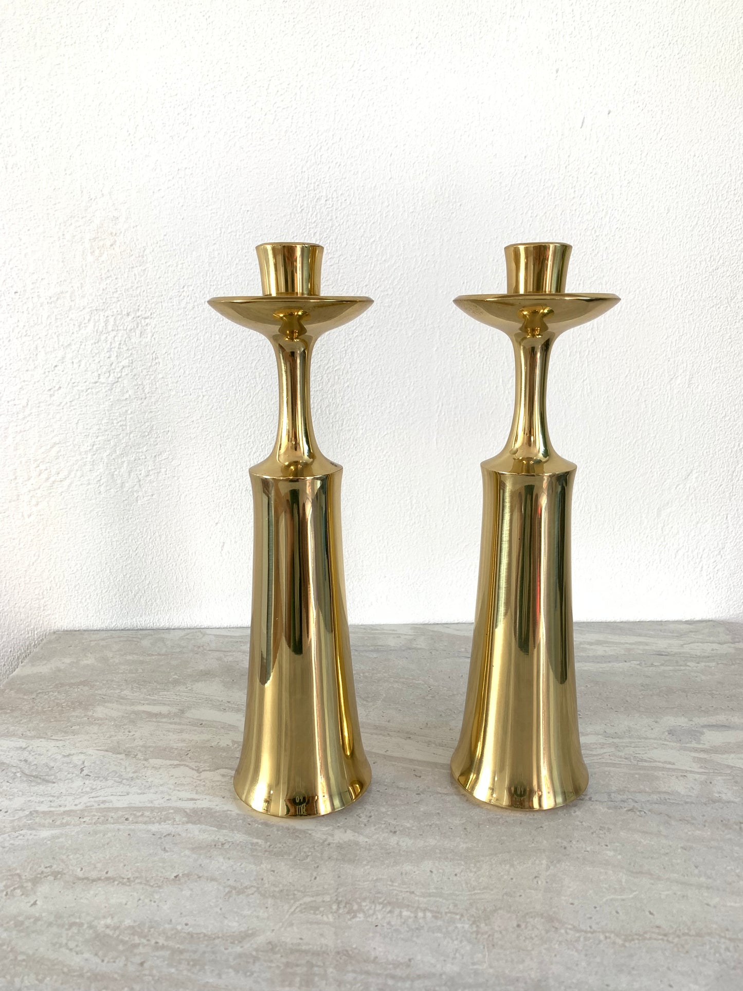 Dansk Danish Brass Candlesticks - a Pair