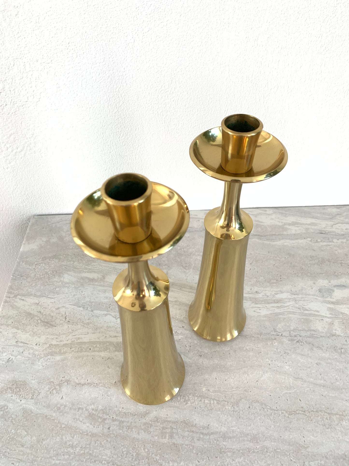 Dansk Danish Brass Candlesticks - a Pair