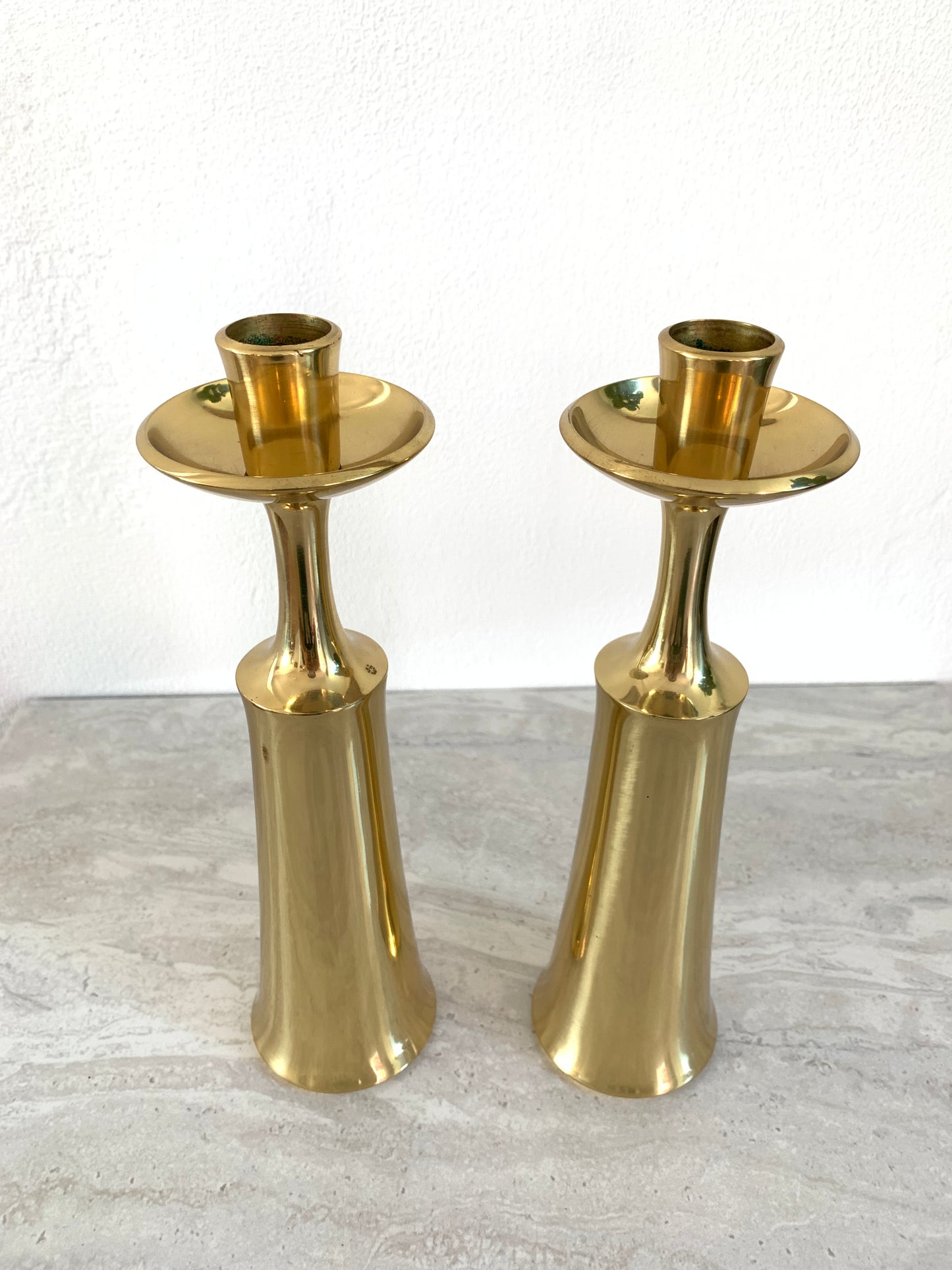 Dansk Danish Brass Candlesticks - a Pair