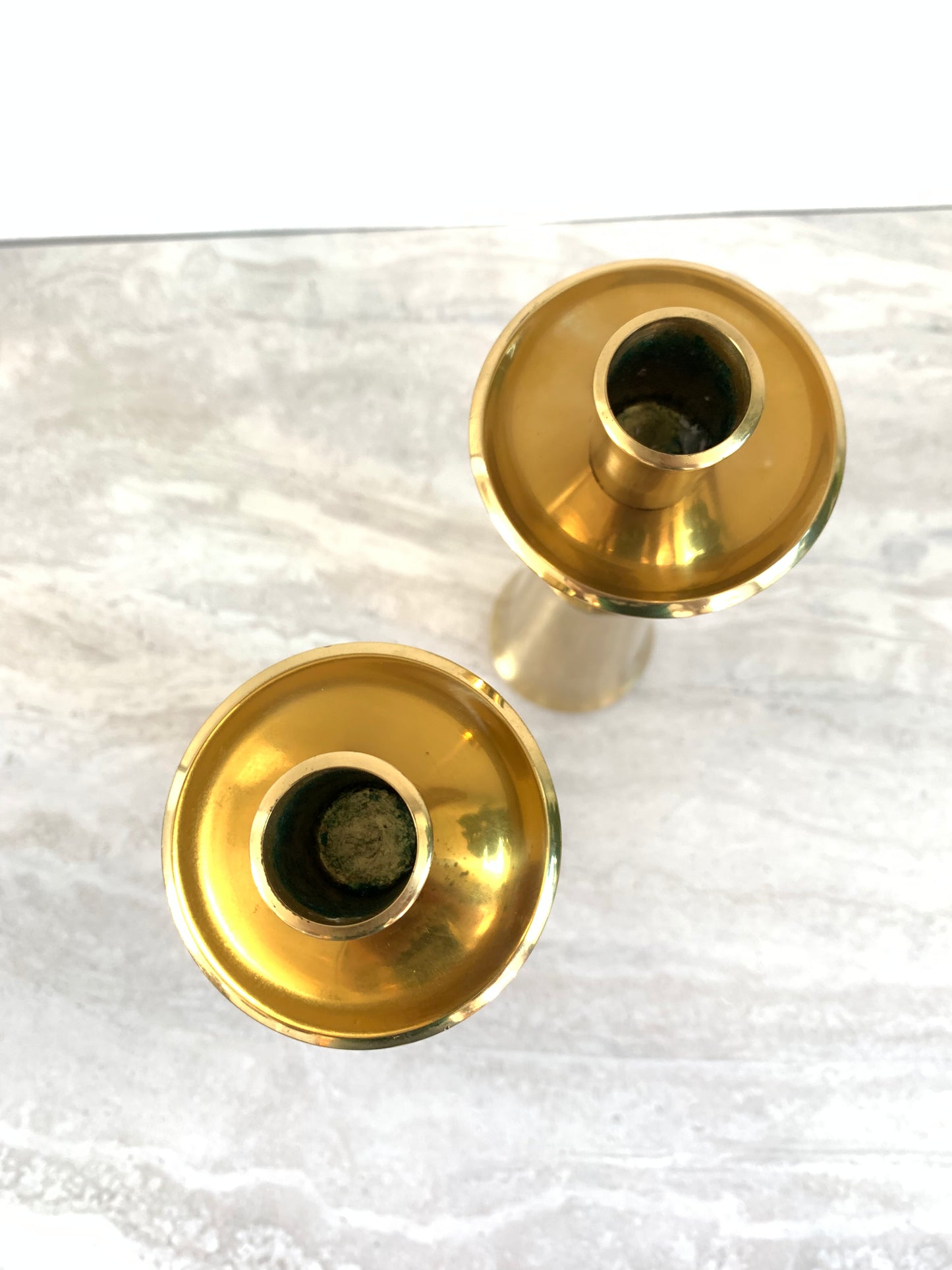 Dansk Danish Brass Candlesticks - a Pair