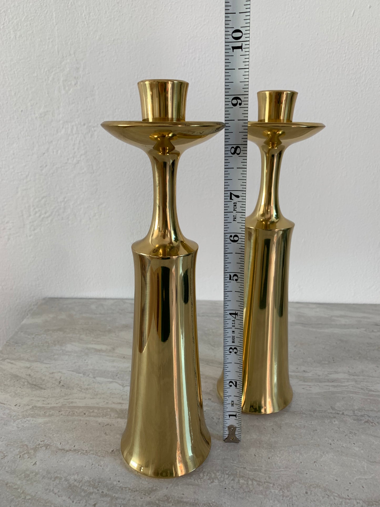 Dansk Danish Brass Candlesticks - a Pair