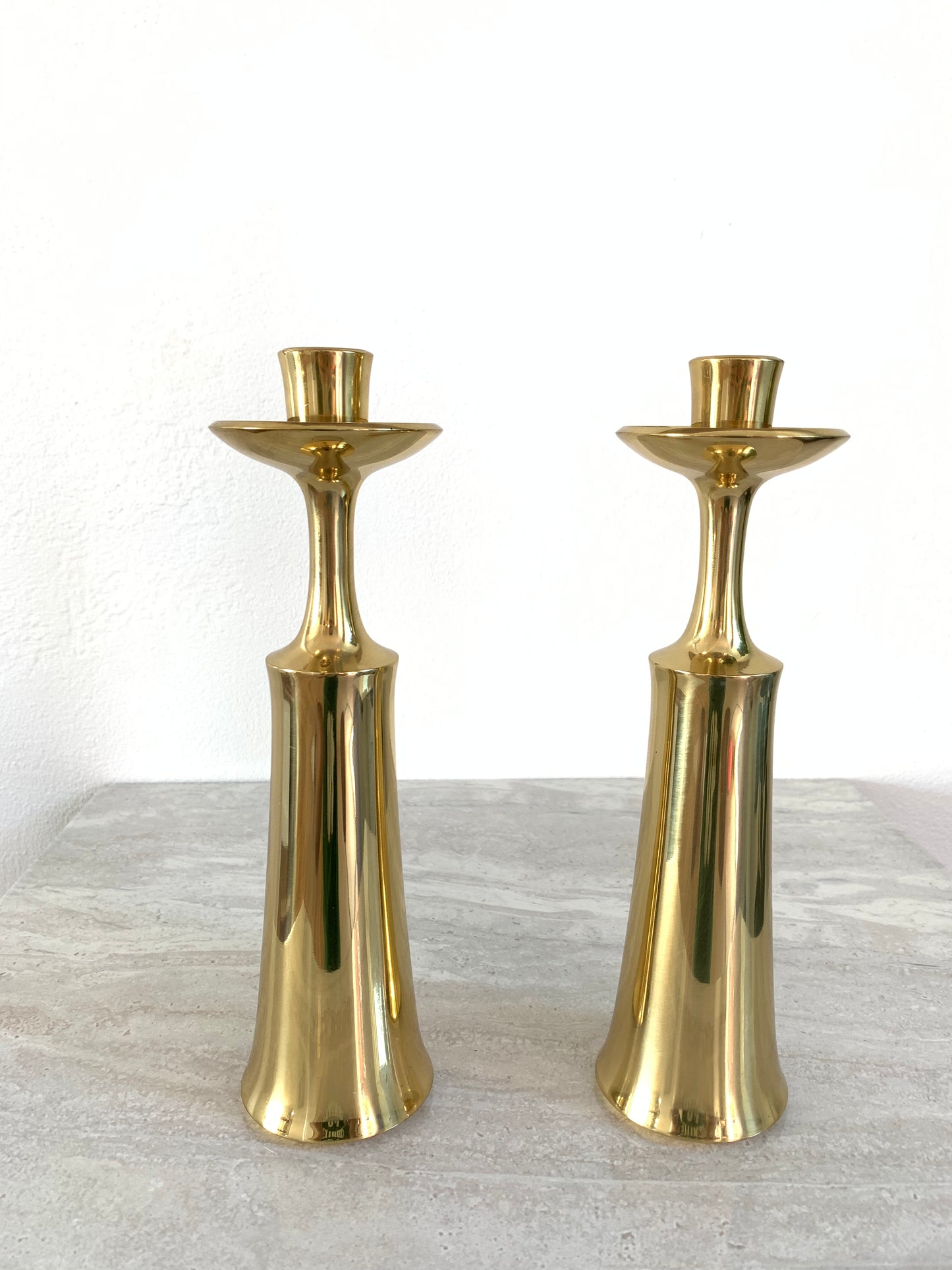 Dansk Danish Brass Candlesticks - a Pair