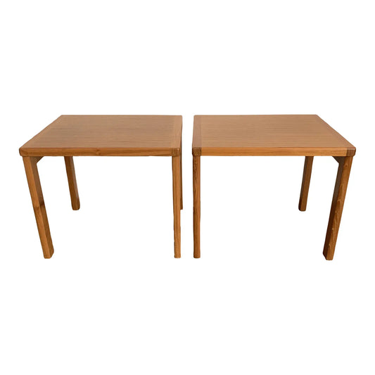 Late 20th Century Danish Modern Teak Side Tables - a Pair