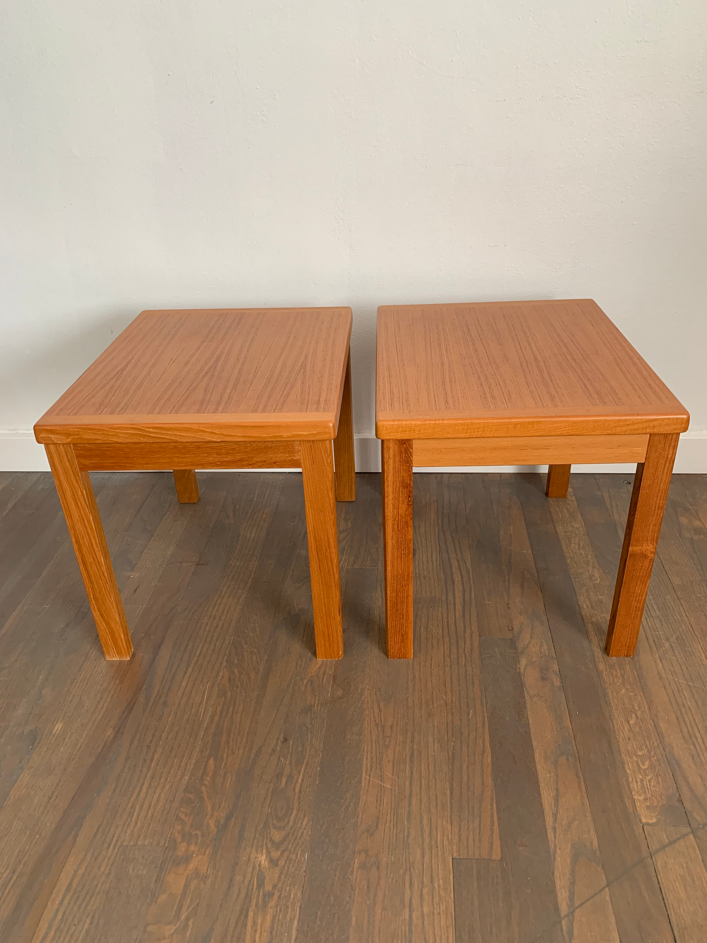 Late 20th Century Danish Modern Teak Side Tables - a Pair