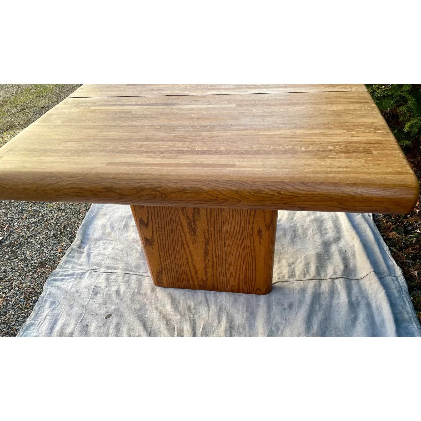 Extendable butcher block dining hot sale table