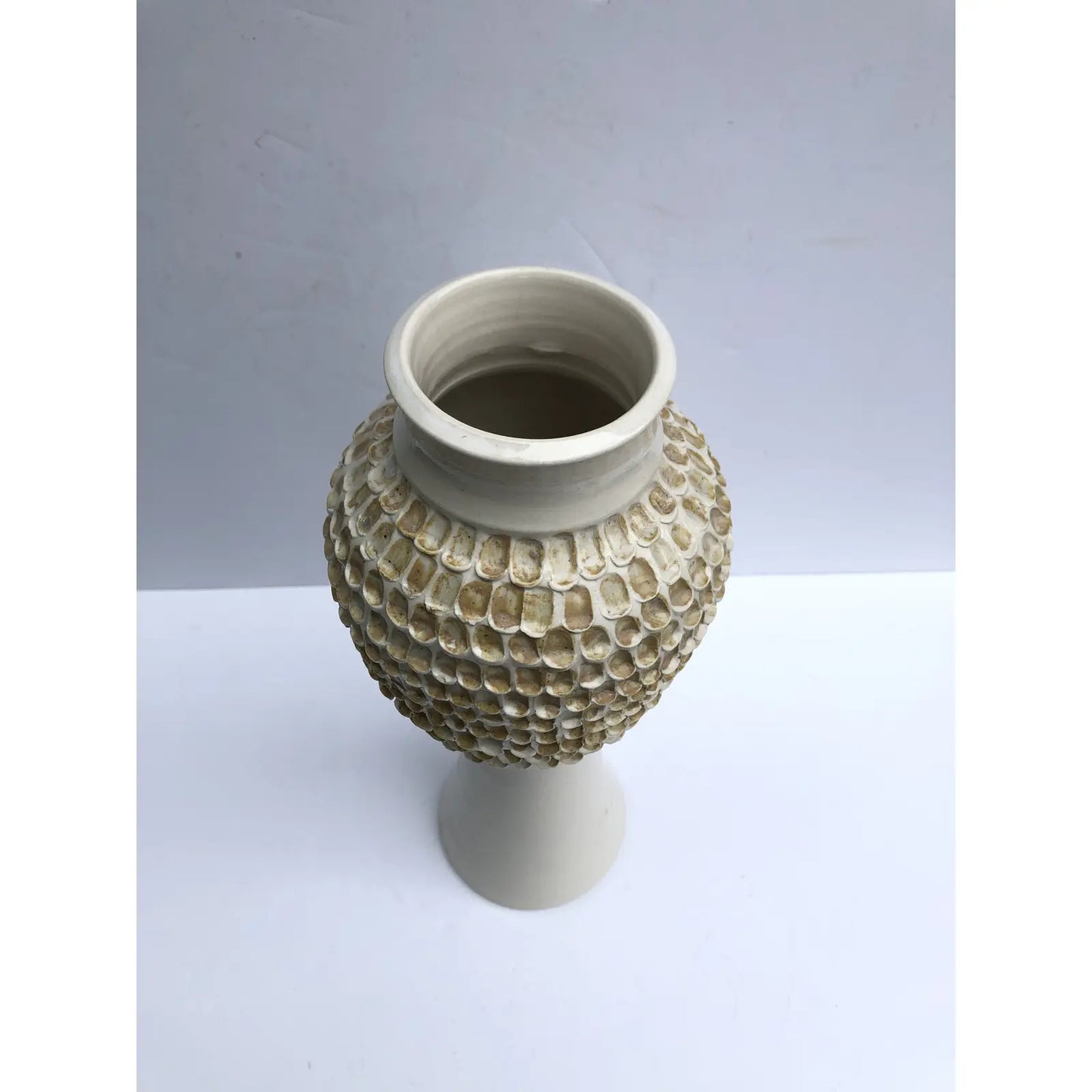 Mid 20th Century Boho Ceramic Artist Made Sculptural Vase