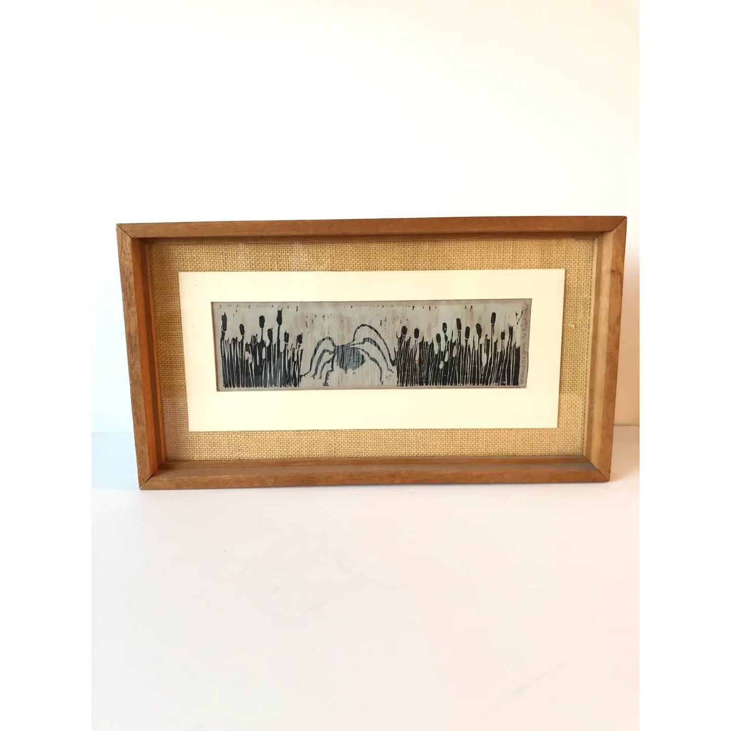 Mid 20th Century "Spider in the Grass" Lithograph Numbered 1/10, Framed