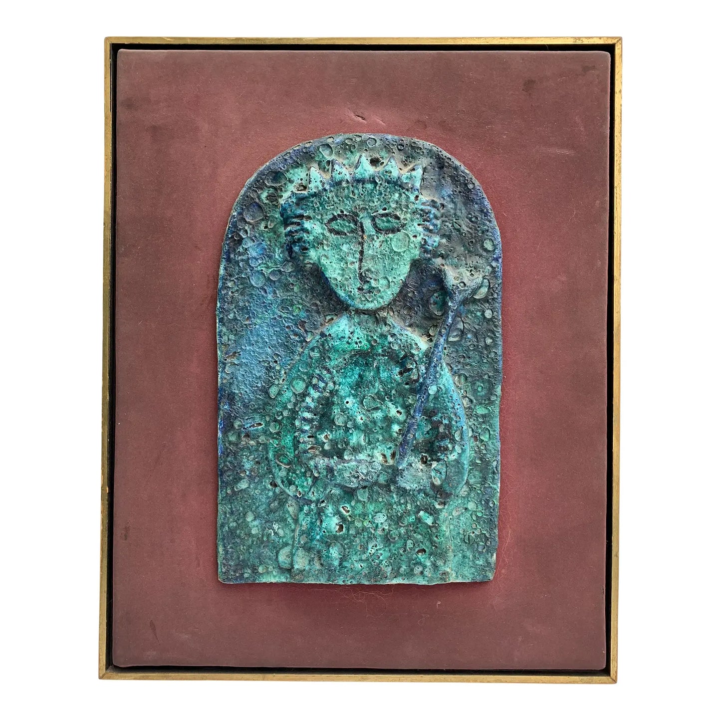 Mid-Century Ceramic Plaque Old City of Jaffa Mary Riebenfeld Gallery